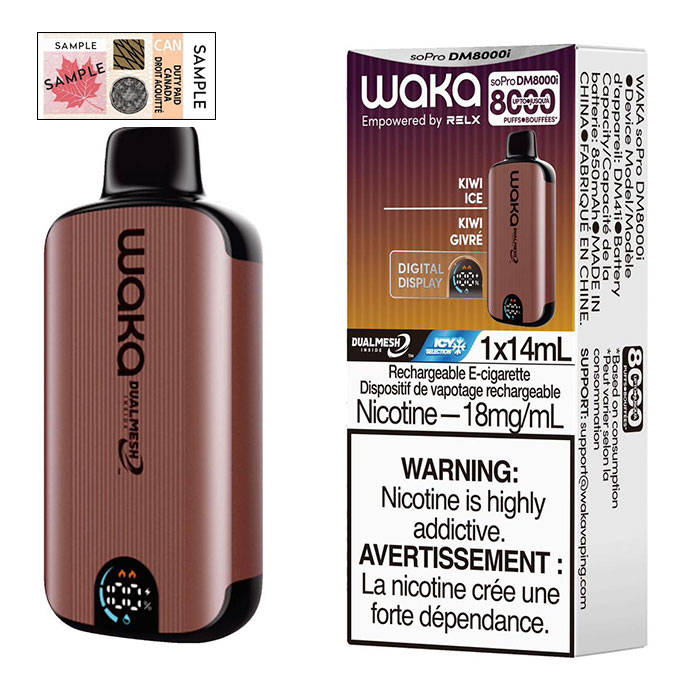 Bulk Digital Kiwi Ice Waka Sopro 8000 Puffs Smartest Disposable Vape Ct ...