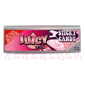 JUICY JAY SUPERFINE ROLLING PAPERS STICKY CANDY 1.25 Ct 24
