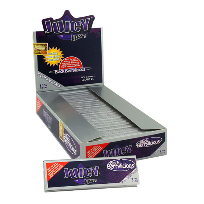 Juicy Jay Black Berrylicious Superfine Rolling Papers 1 1/4