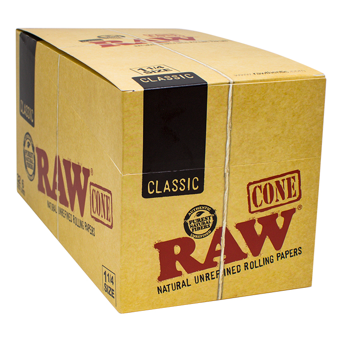 RAW Classic PRE ROLLED CONES 1 1/4 Display Of 32