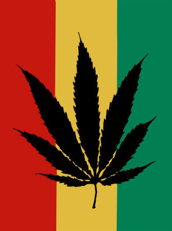 Rasta Marijuana Leaf