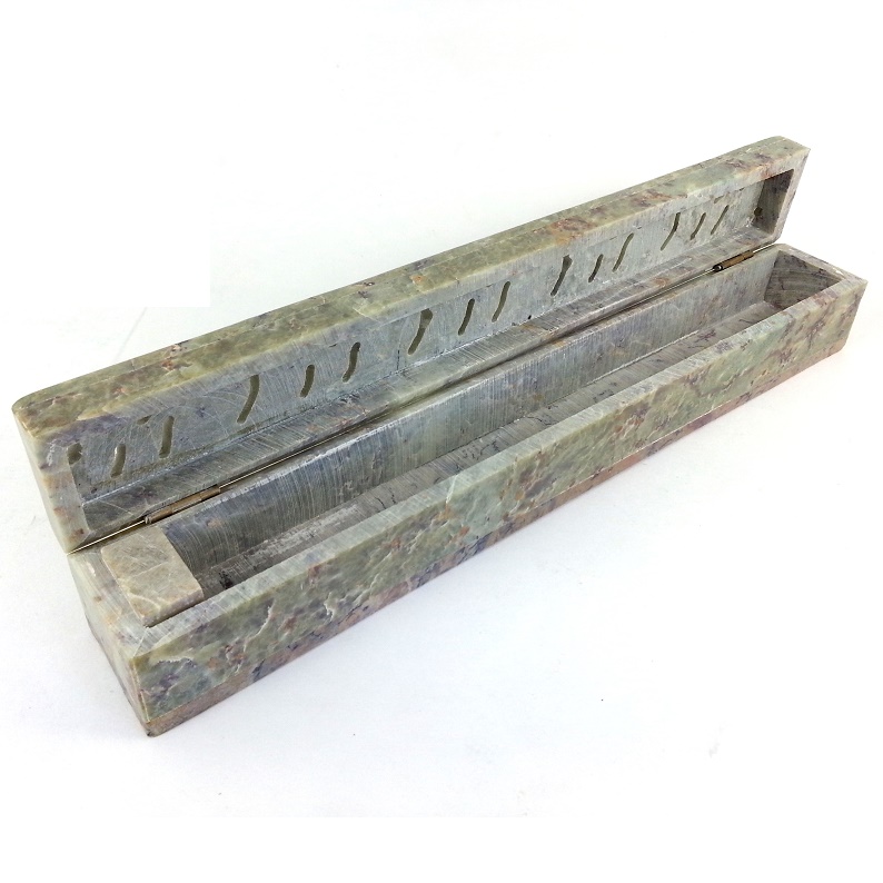 Rectangular  Shape Carving Stone Incense And Cone Holder