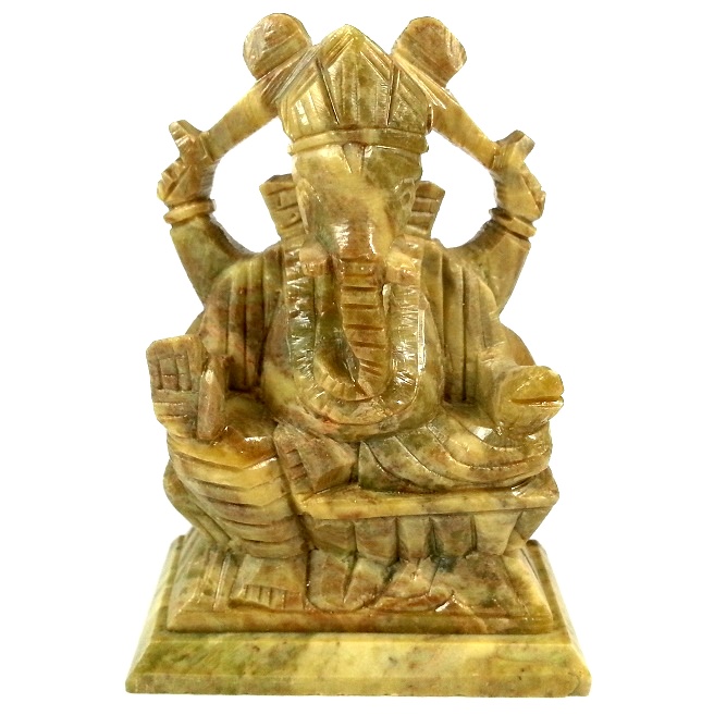 Stone Crafted Ganesha Statue