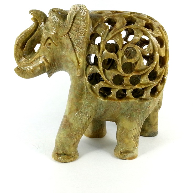 Stone Crafted Elephant Statue