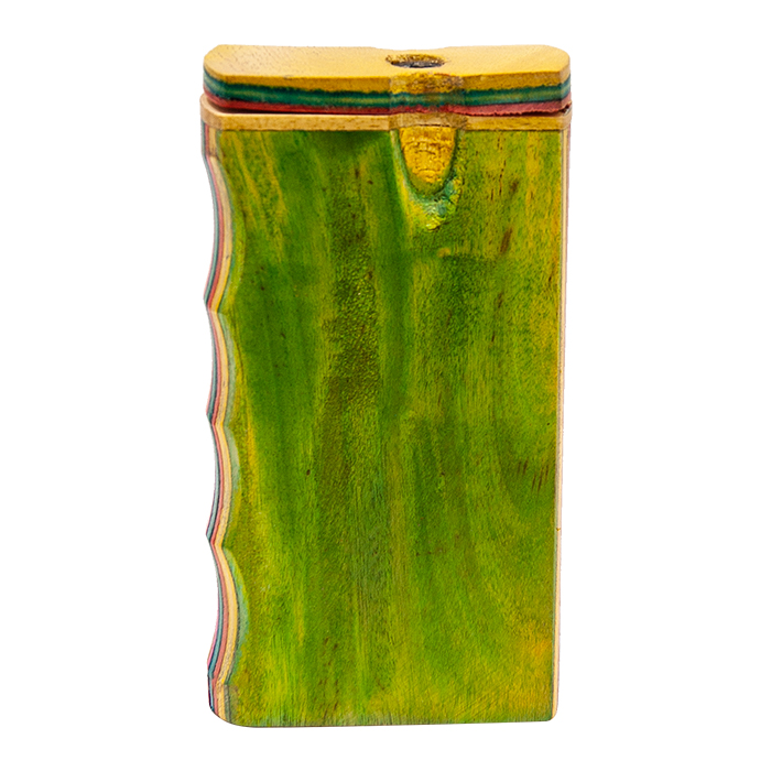 STRIPED COLORED WOODEN DUGOUT WITH GRIP 3 INCHES