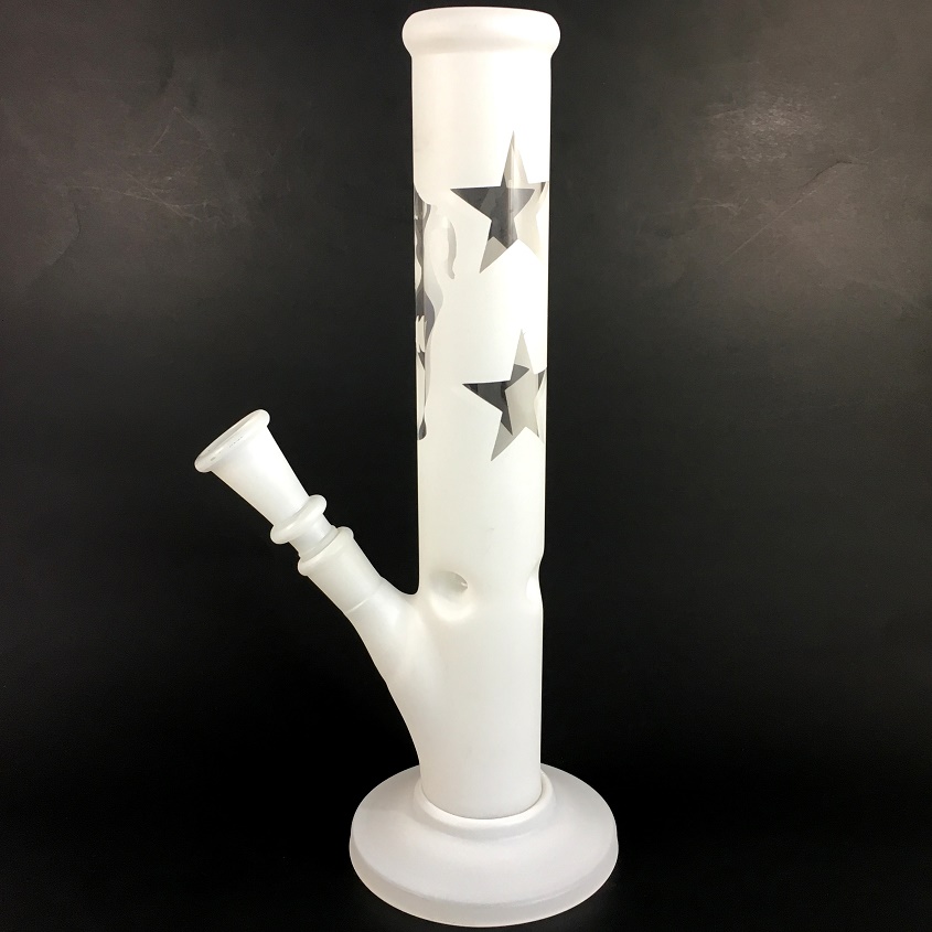 Bulk White Frosted Glass Bong 10 Inches- Wholesaler, Manufacturer