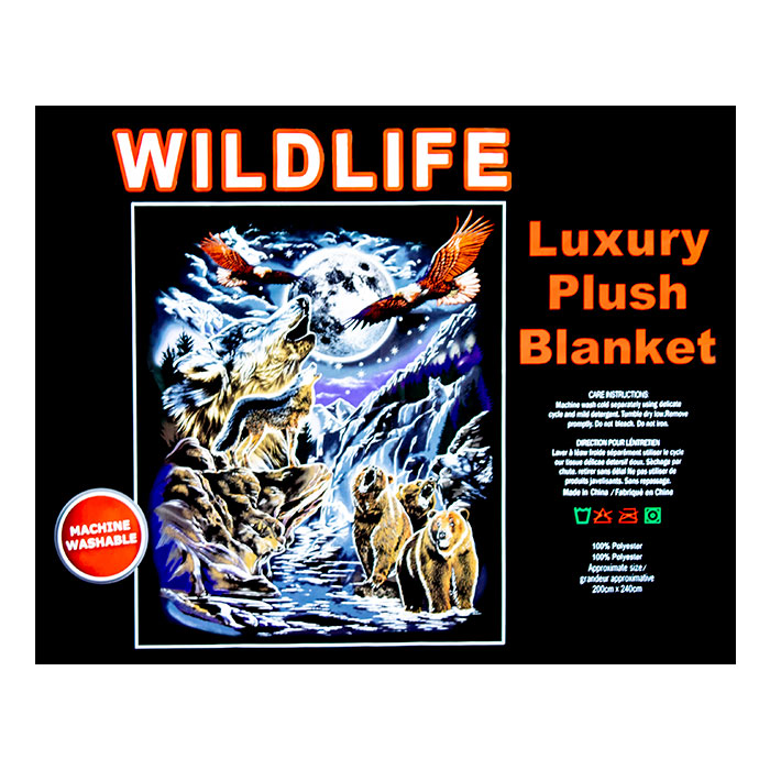 Wildlife Queen Size Plush Blanket