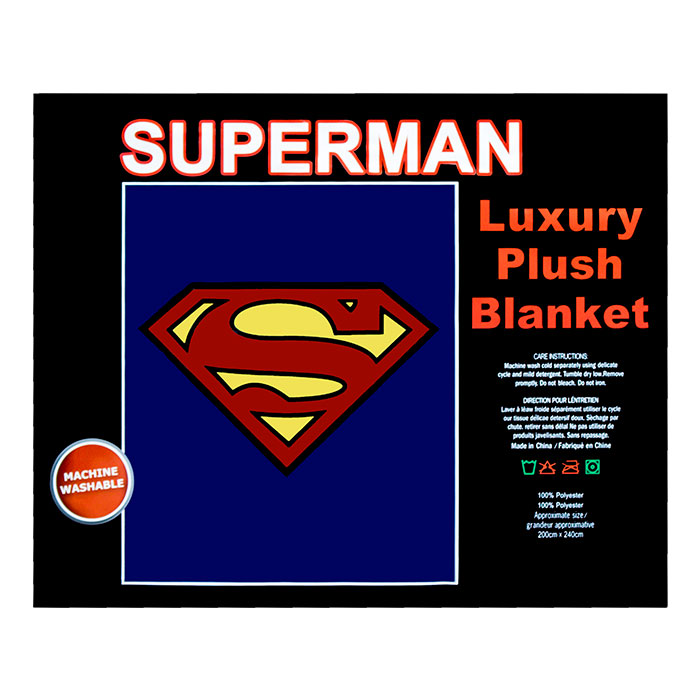 Super Man Queen Size Double Plush Blanket