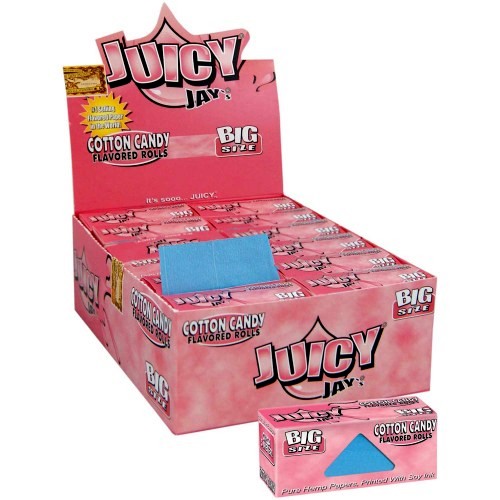 JUICY JAY ROLLS COTTON CANDY 24 FLAVORED ROLLS PER BOX