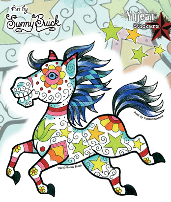 SUNNY BUICK CANDY HORSE STICKER