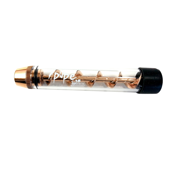 7 PIPE TWISTY GLASS BLUNT ROSE GOLD 4 INCHES