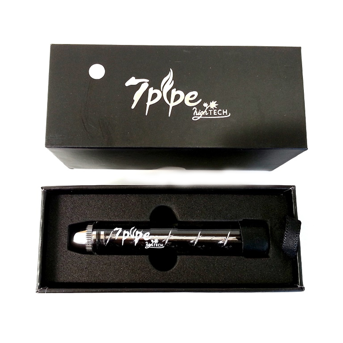 7 PIPE TWISTY GLASS BLUNT SILVER 4 INCHES