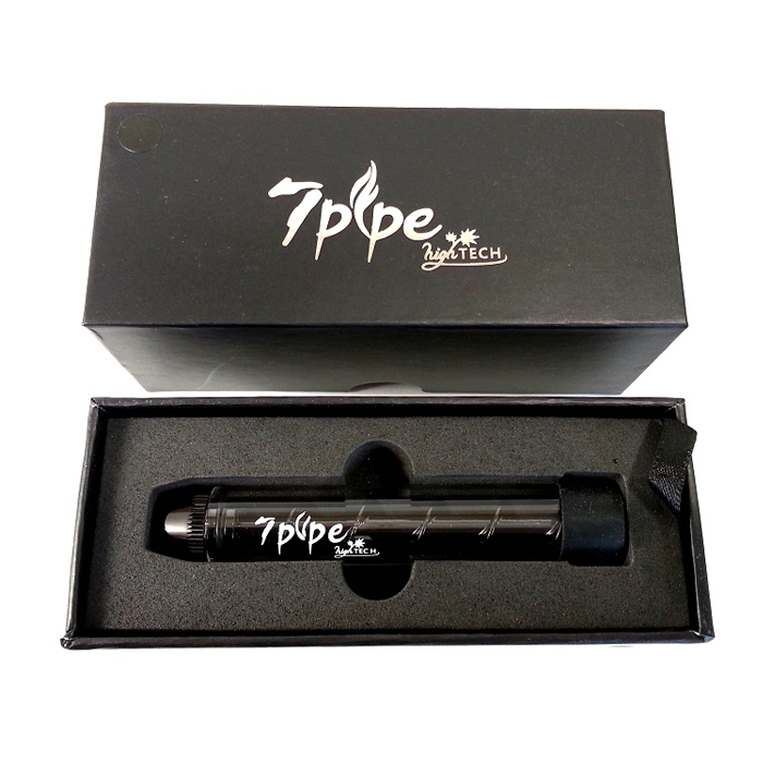 7 PIPE TWISTY GLASS BLUNT BLACK 4 INCHES
