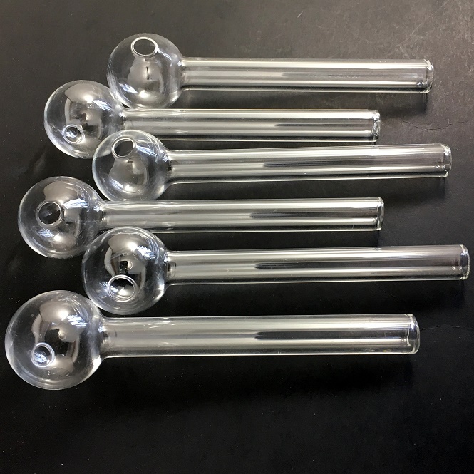 CLEAR GLASS BUBBLE PIPE 4 INCHES