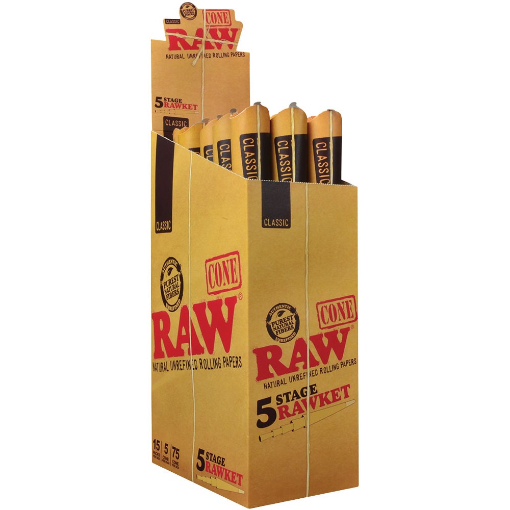 RAW Classic PRE ROLLED CONES 5 STAGE RAWKET
