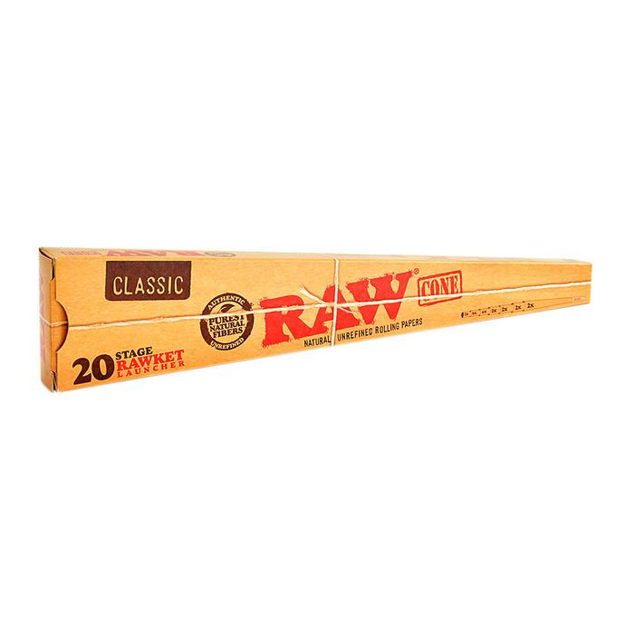 RAW Classic PRE ROLLED CONES 5 STAGE RAWKET 15 PER BOX