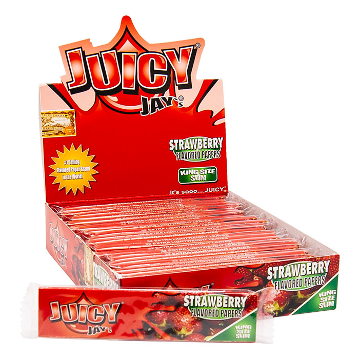 Juicy Jay Rolling Papers Strawberry King Size Ct 24
