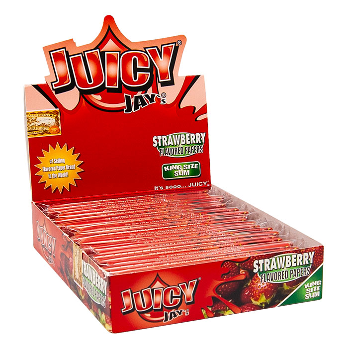 Juicy Jay Strawberry King Size Rolling Paper Ct 24