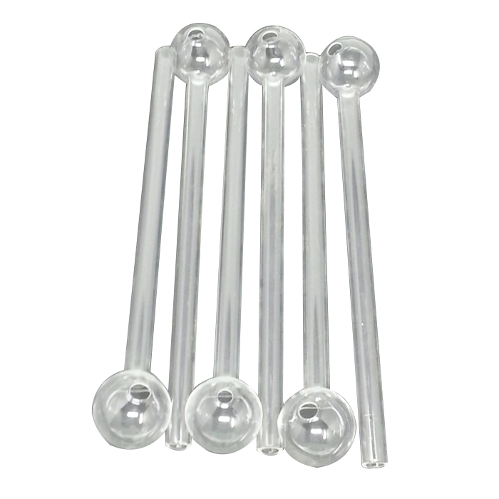 CLEAR GLASS BUBBLE PIPE 10 INCHES