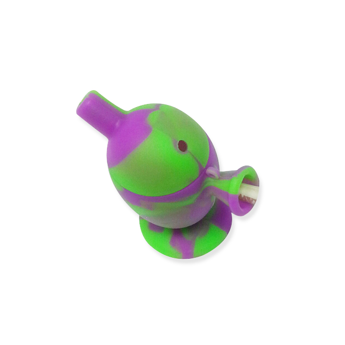 Cannatonik Green Purple Silicone Blunt Bubbler Water Pipe