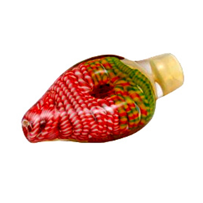 SPADE SHAPE COLORFUL GLASS ONE HITTER