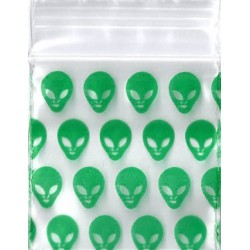 Apple Bag Green Alien 10x10