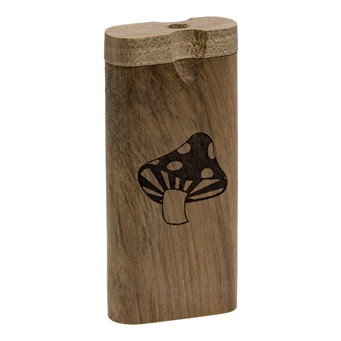 MUSHROOM WOODEN DUGOUT 4 INCHES