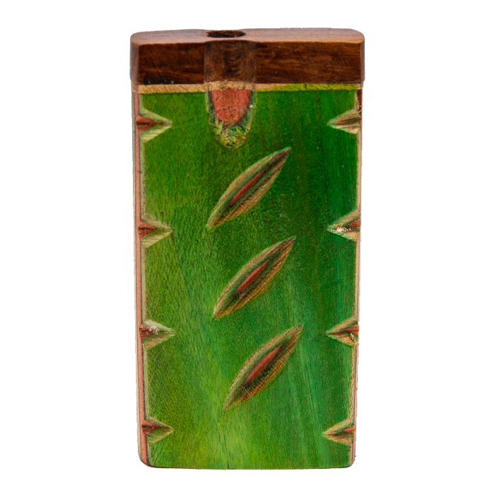 DOUBLE WOODEN DUGOUT WITH INLAY WORK 4 INCHES