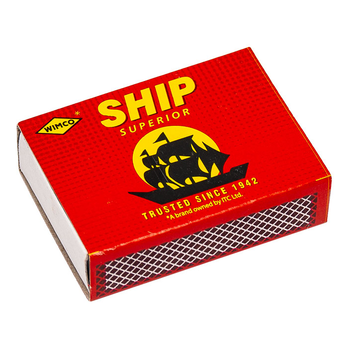 SHIP MATCH BOX DISPLAY OF 10