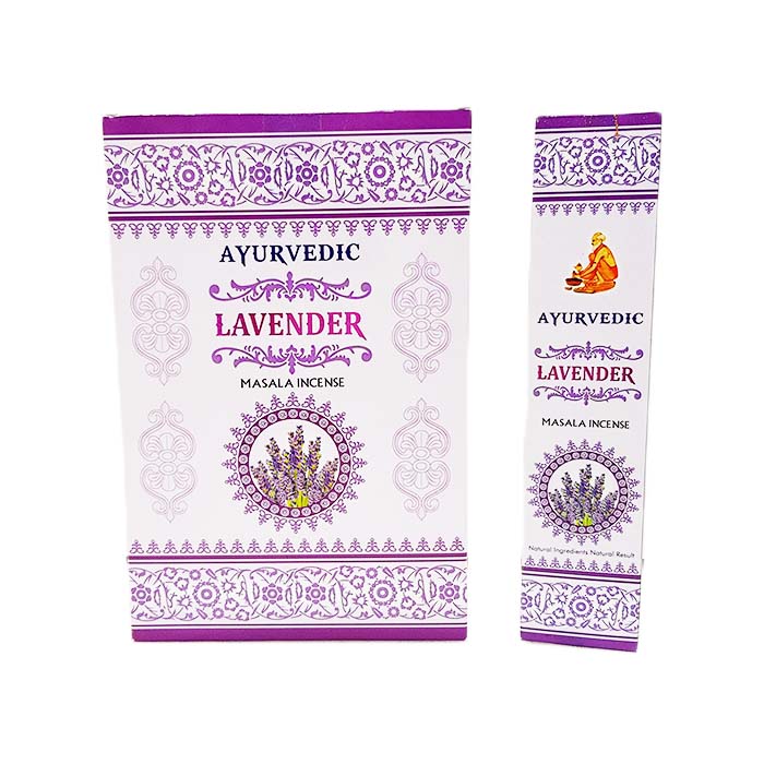 Ayurvedic Lavender Incense Display of 12
