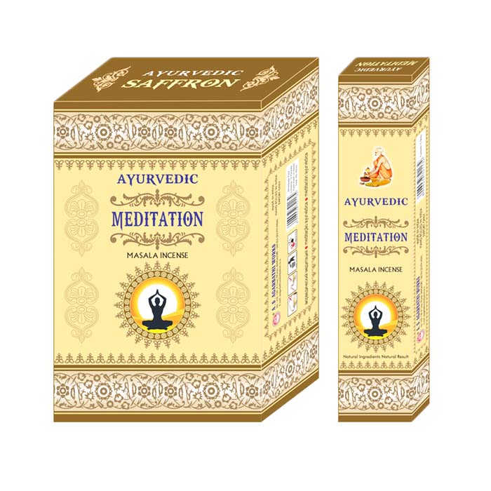 Ayurvedic Meditation Incense Display of 12