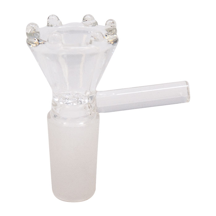 CLEAR HONEYCOMB In-Built GLASS BOWL WITH DOTS 14 MM