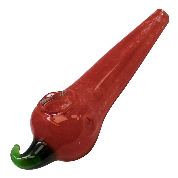 Red Chilly Glass Pipe 5 Inches