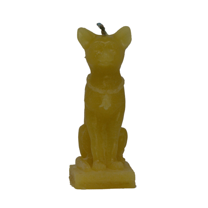 CANADIAN HAND MADE YELLOW CAT CANDLE