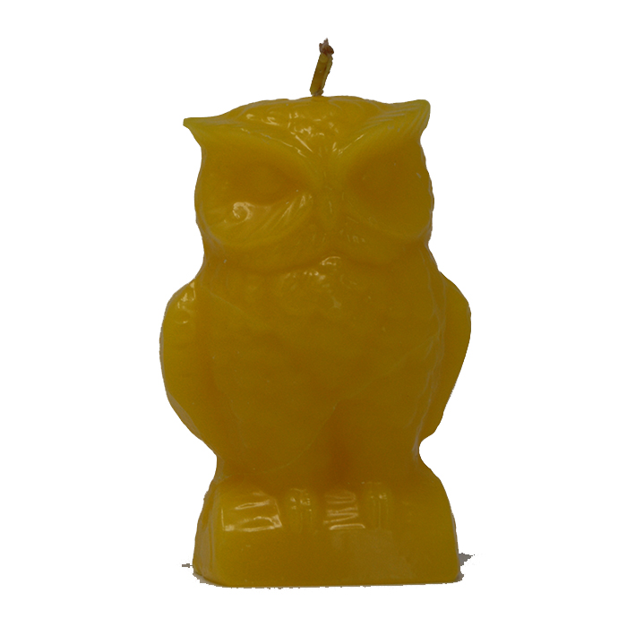 CANADIAN HAND MADE YELLOW OWL CANDLE