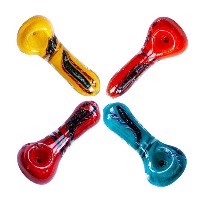 INSIDE OUT DICRO GLASS SMOKING PIPE 3 INCHES