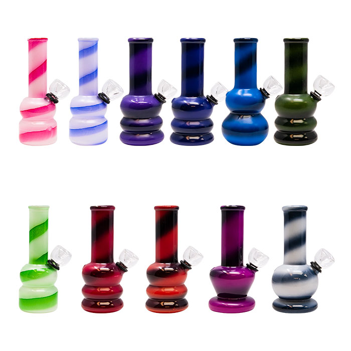 Assorted Mini Striped Bongs 5 Inches