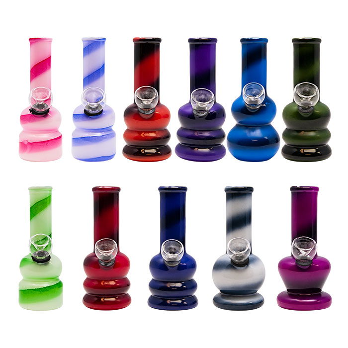 Assorted Mini Striped Bongs 5 Inches